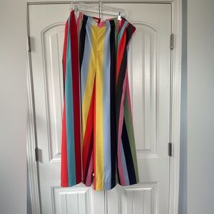eShakti Flowy Striped Multi-Color Palazzo Pants size 24W
